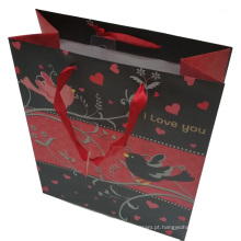 Saco de compras de presente de cor de papel de impressão personalizado (SW393)